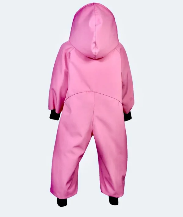 Waterproof Softshell Overall Comfy Pink Jumpsuit