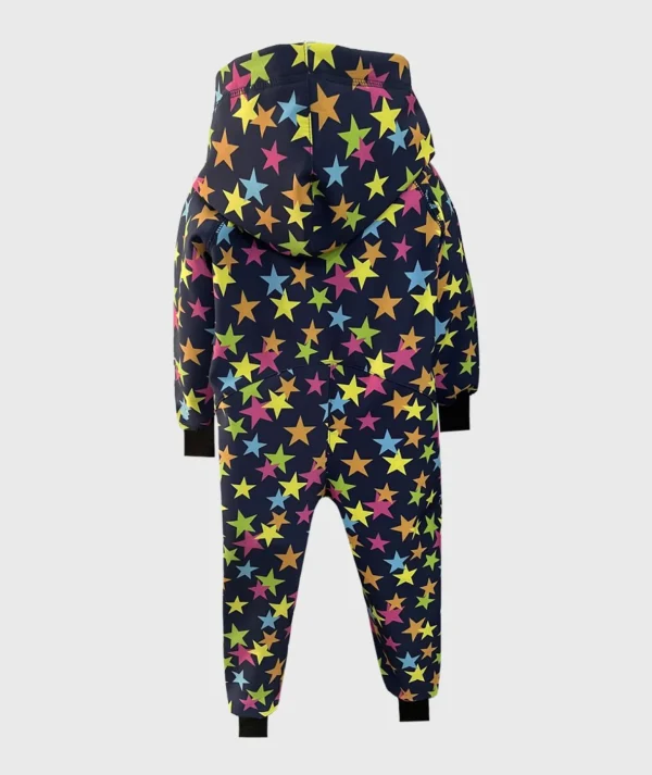 Waterproof Softshell Overall Comfy Multicolor Stars Jumpsuit