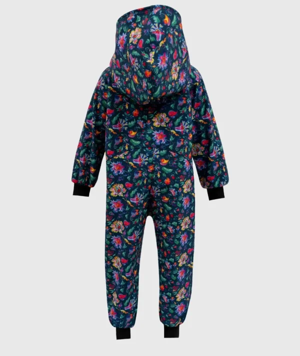 Waterproof Softshell Overall Comfy Fire Flower Jumpsuit