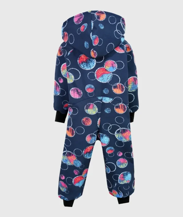 Waterproof Softshell Overall Comfy Colorful Circle Jumpsuit