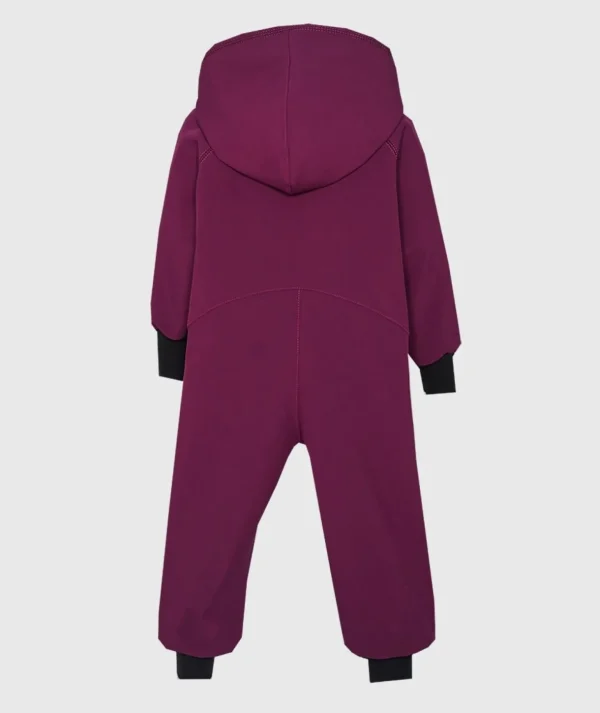 Waterproof Softshell Overall Comfy Burgundy Jumpsuit