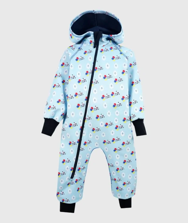 Waterproof Softshell Overall Comfy Panda And Balloons Jumpsuit