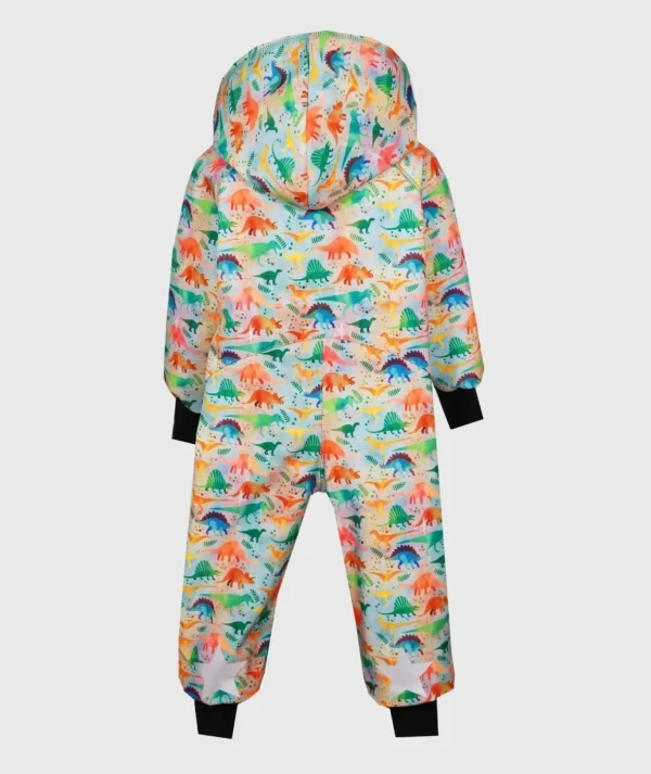 Waterproof Softshell Overall Comfy Colorful Dinos Jumpsuit