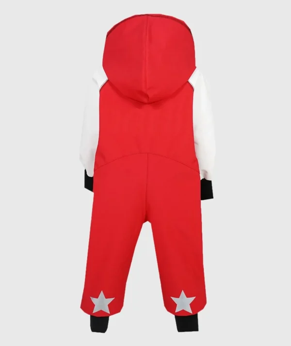 Waterproof Softshell Overall Comfy Red/White Jumpsuit