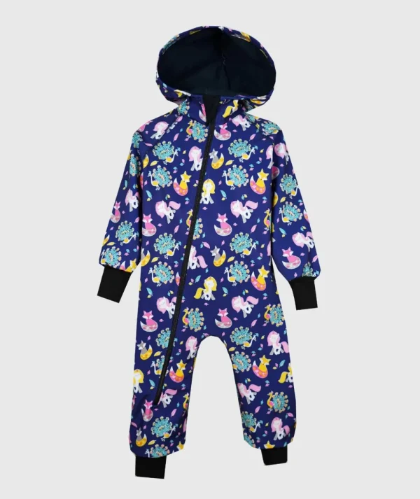 Waterproof Softshell Overall Comfy Unicorns Tale Jumpsuit