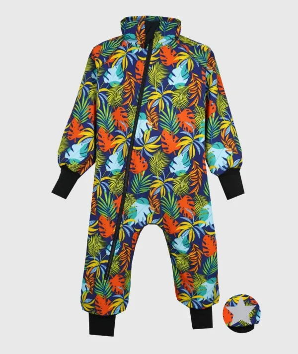 Waterproof Softshell Overall Comfy Colorful Leaves Bodysuit