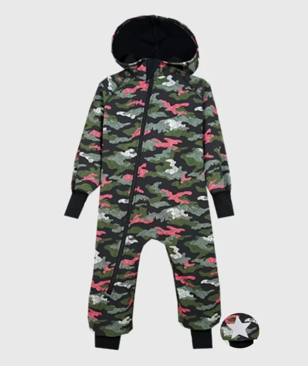 Waterproof Softshell Overall Comfy Green Camouflage Jumpsuit