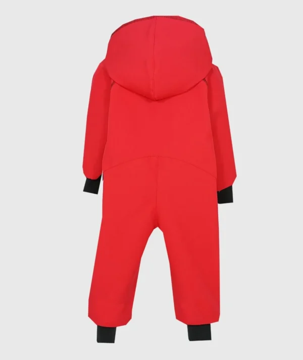 Waterproof Softshell Overall Comfy Red Jumpsuit