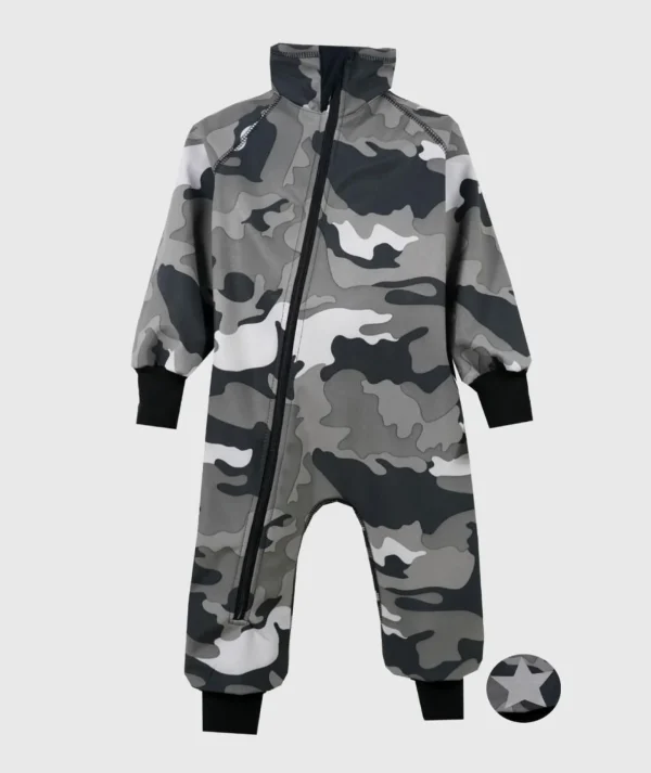 Waterproof Softshell Overall Comfy Grey Military Bodysuit