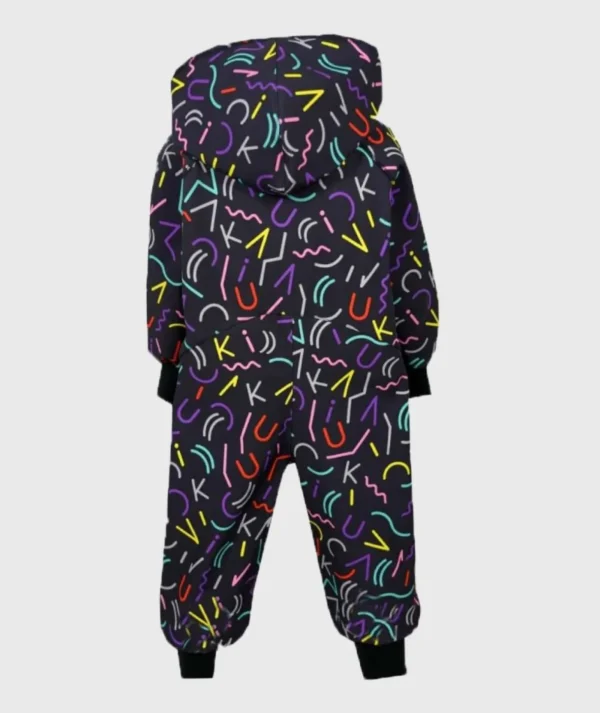 Waterproof Softshell Overall Comfy Colorful Letters Jumpsuit