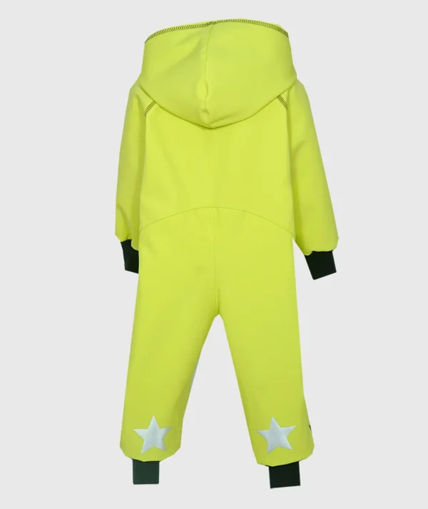 Waterproof Softshell Overall Comfy Yellow Chrome Jumpsuit