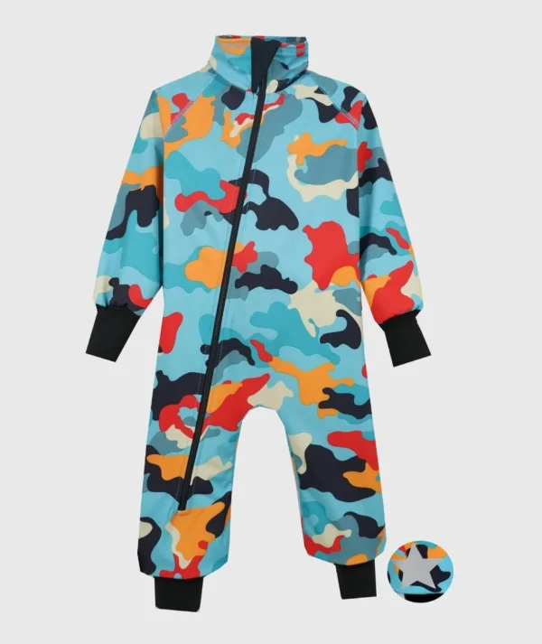 Waterproof Softshell Overall Comfy Colorful Camouflage Bodysuit