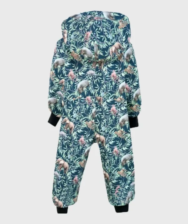 Waterproof Softshell Overall Comfy Tropical Animals Jumpsuit