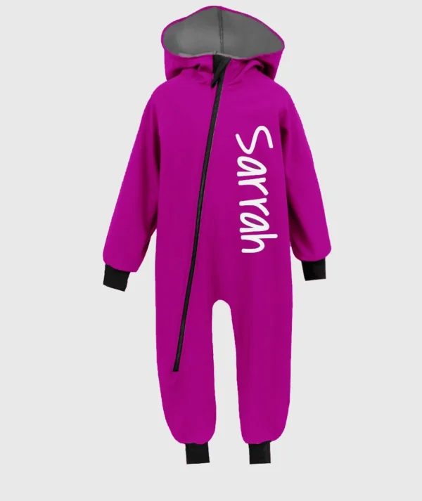 Waterproof Softshell Overall Comfy Violet Jumpsuit