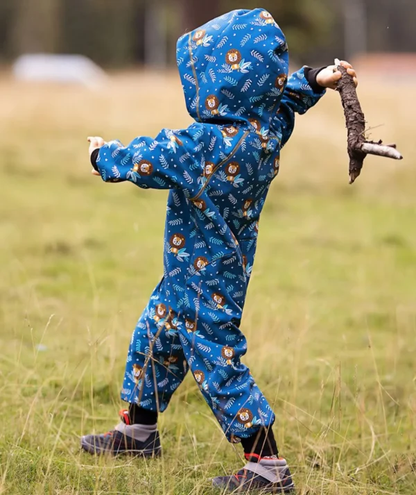 Waterproof Softshell Overall Comfy Smiley Lions Jumpsuit