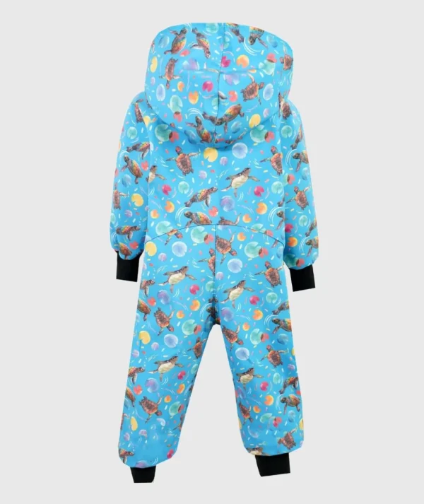 Waterproof Softshell Overall Comfy Ocean Turtles Jumpsuit