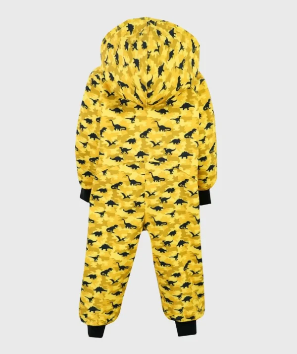 Waterproof Softshell Overall Comfy Camouflage Dino Yellow Jumpsuit