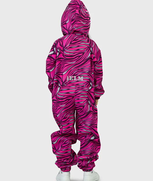 Waterproof Softshell Overall Comfy Tiger Fuchsia Jumpsuit