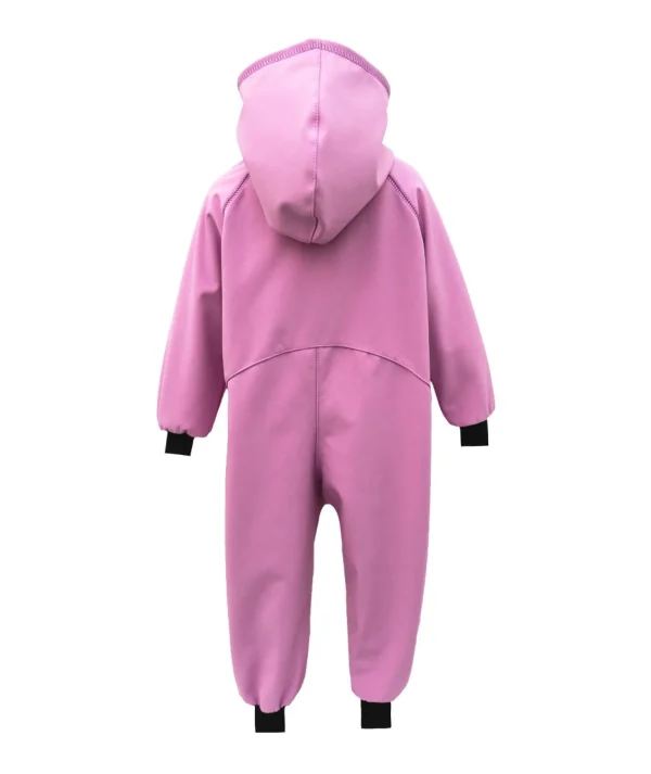 Waterproof Softshell Overall Comfy Baby Pink Jumpsuit