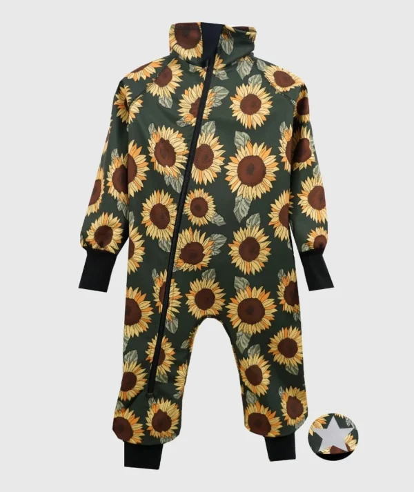 Waterproof Softshell Overall Comfy Sunflower Bodysuit