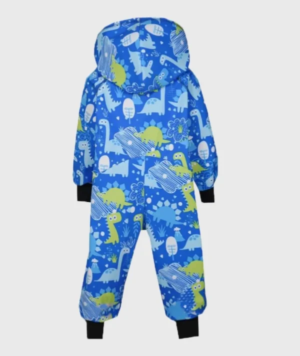 Waterproof Softshell Overall Comfy Dino Drawings Jumpsuit