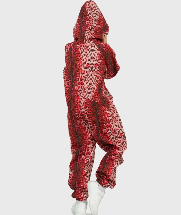 Waterproof Softshell Overall Comfy Jaguar Red Jumpsuit