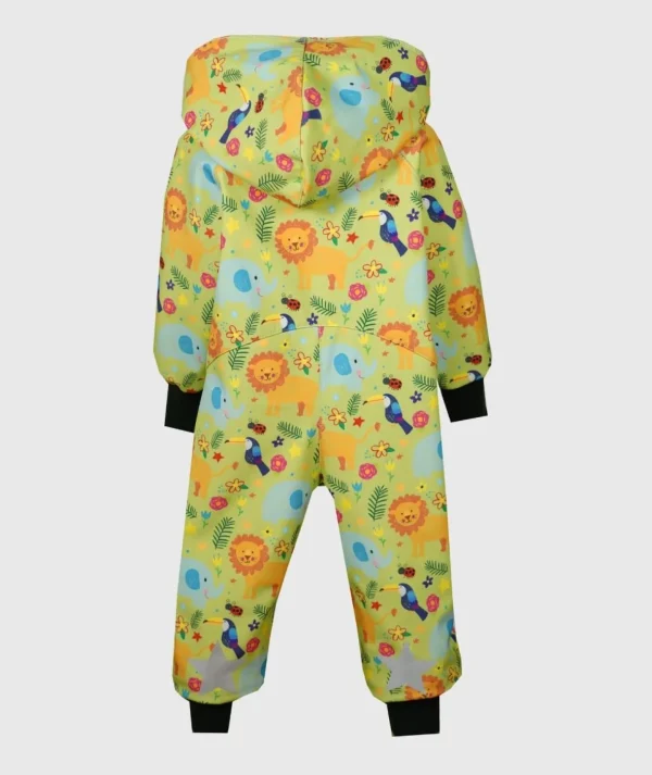 Waterproof Softshell Overall Comfy Jungle Drawings Jumpsuit