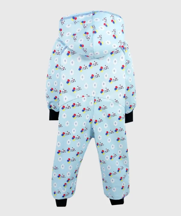 Waterproof Softshell Overall Comfy Panda And Balloons Jumpsuit