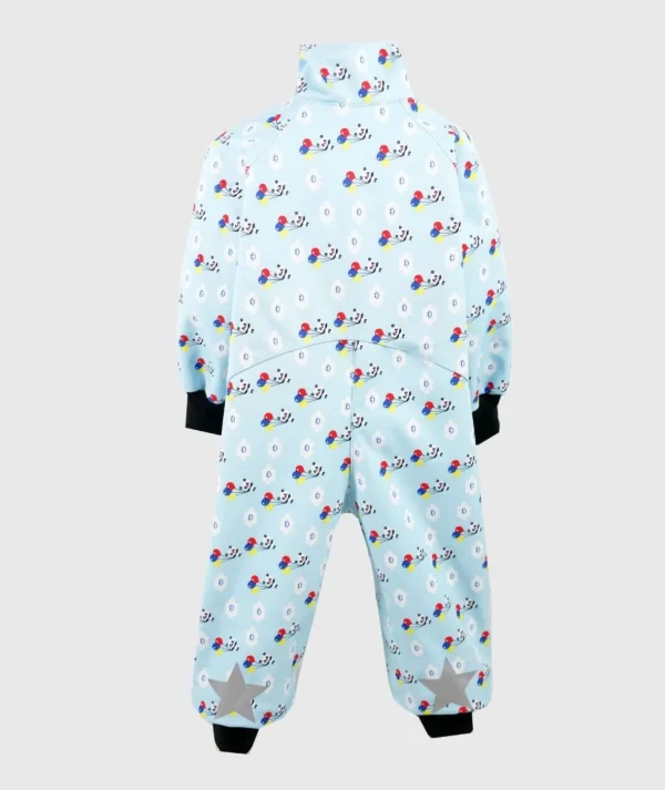 Waterproof Softshell Overall Comfy Panda And Balloons Bodysuit