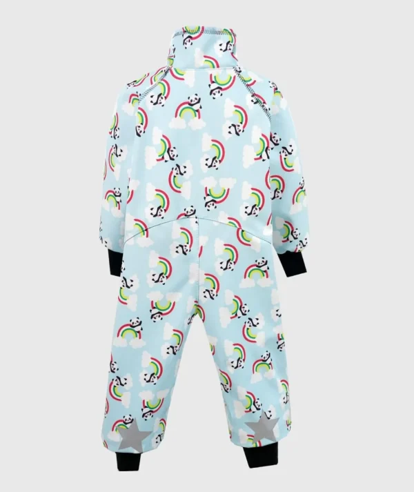 Waterproof Softshell Overall Comfy Panda And Rainbows Bodysuit