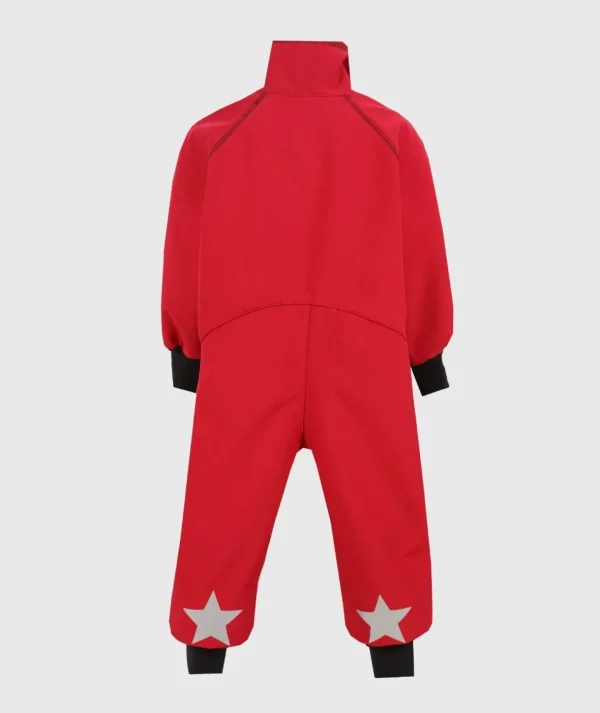 Waterproof Softshell Overall Comfy Poppy Red Bodysuit