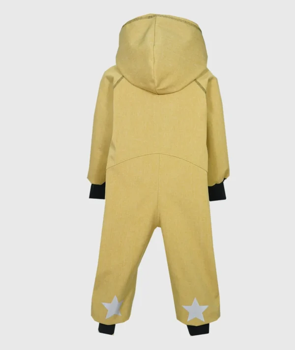 Waterproof Softshell Overall Comfy Gold Melange Jumpsuit