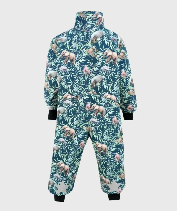 Waterproof Softshell Overall Comfy Tropical Animals Bodysuit