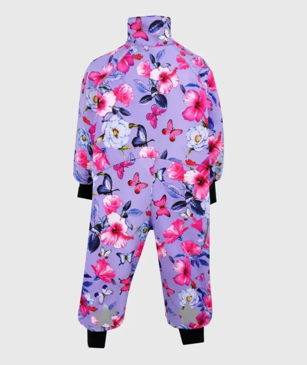 Waterproof Softshell Overall Comfy Exotic Flowers And Butterflies Bodysuit