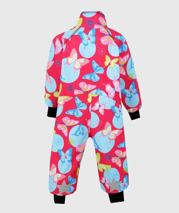 Waterproof Softshell Overall Comfy Multicolor Butterflies Bodysuit