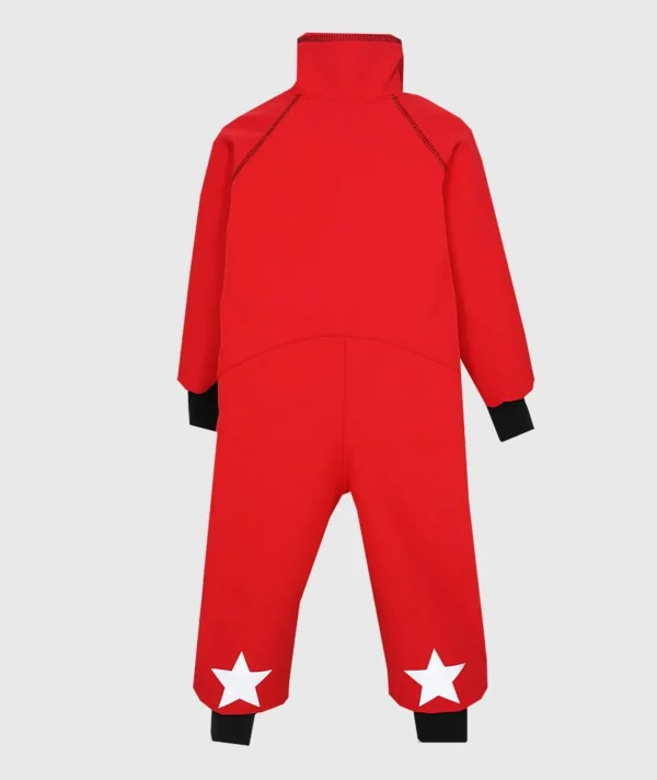 Waterproof Softshell Overall Comfy Red Bodysuit