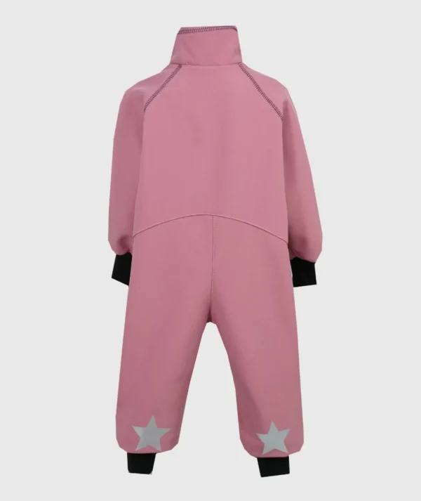 Waterproof Softshell Overall Comfy Dusty Pink Bodysuit