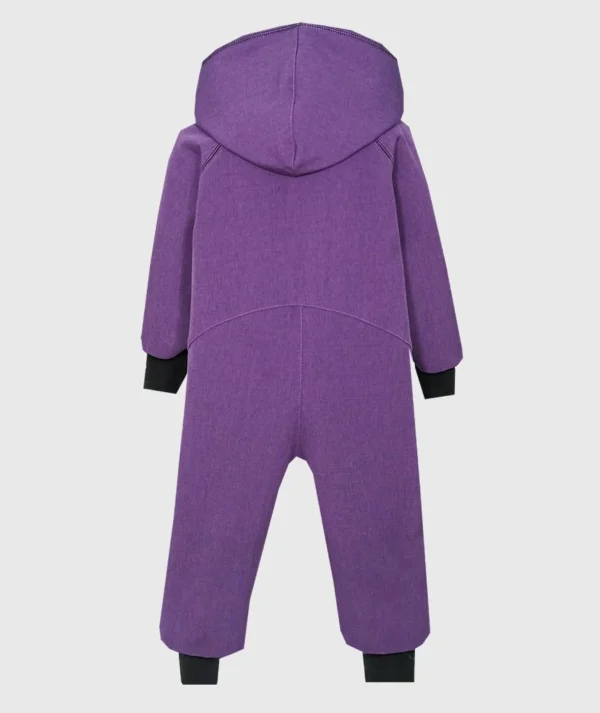 Waterproof Softshell Overall Comfy Purple Melange Jumpsuit