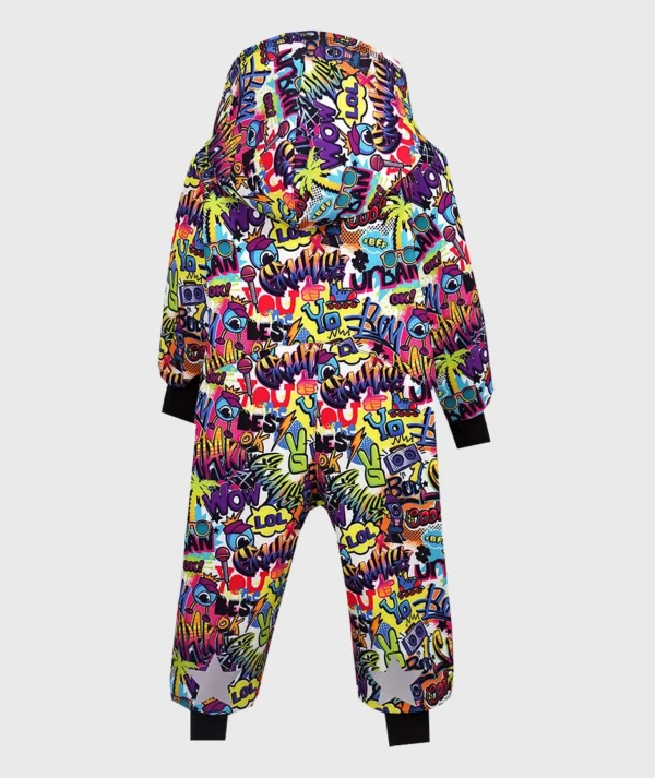 Waterproof Softshell Overall Comfy Graffiti Jumpsuit