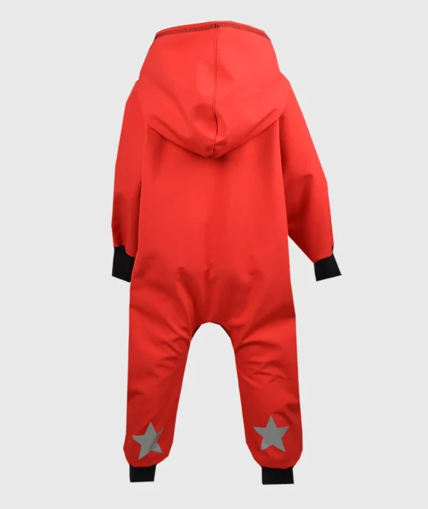 Waterproof Softshell Overall Red Jumpsuit