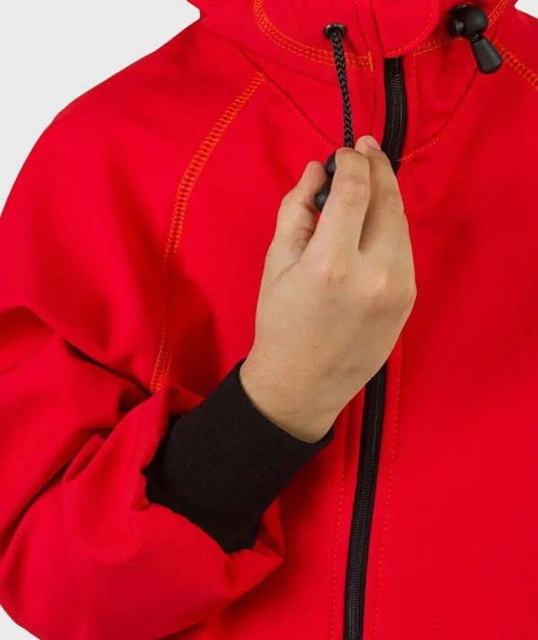 Waterproof Softshell Overall Comfy Fire Red Jumpsuit