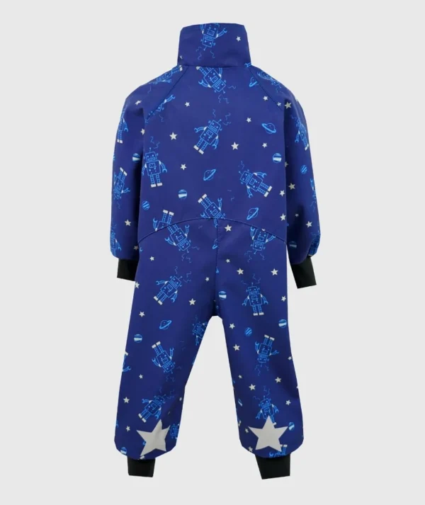 Waterproof Softshell Overall Comfy Ultramarine Robots Bodysuit