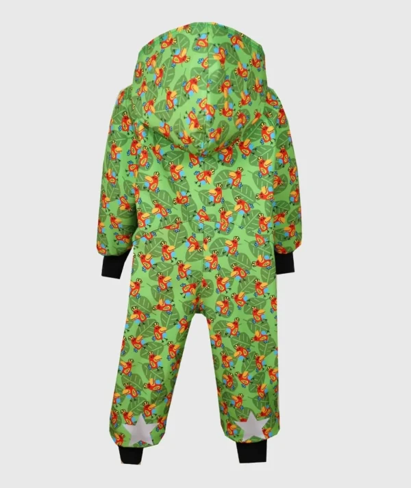 Waterproof Softshell Overall Comfy Parrots Drawings Jumpsuit