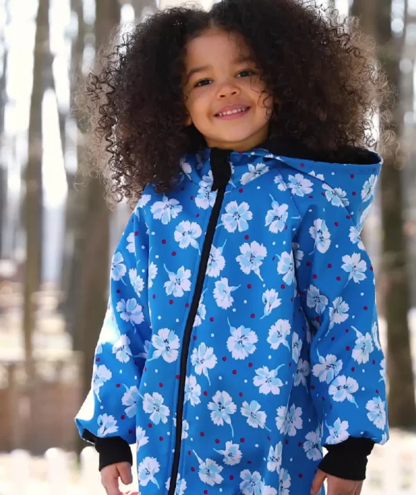 Waterproof Softshell Overall Comfy Carnation Flowers Jumpsuit