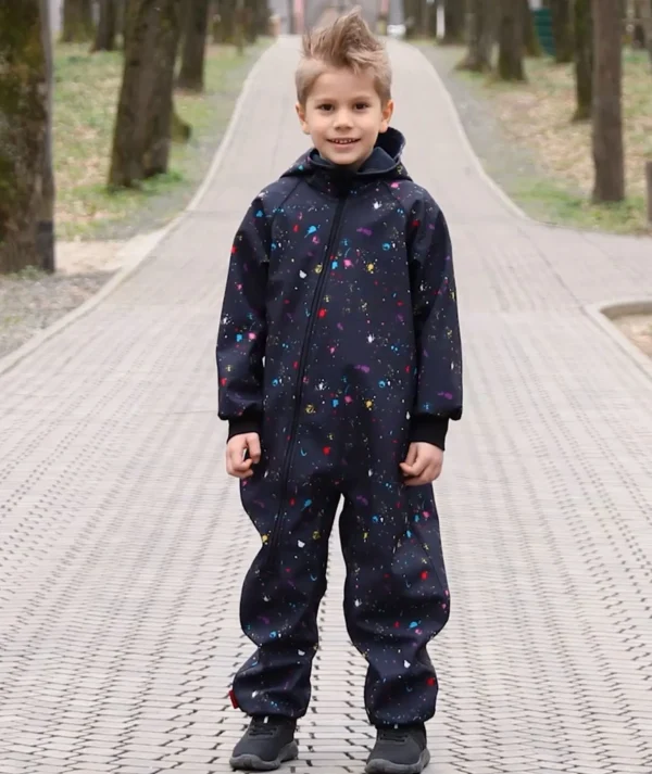 Waterproof Softshell Overall Comfy Glowing Spots Jumpsuit