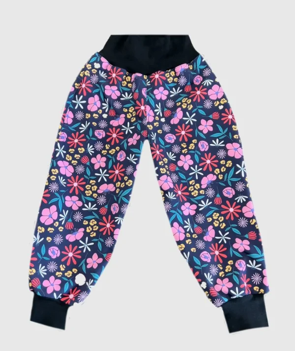 Waterproof Softshell Pants Colorful Flower