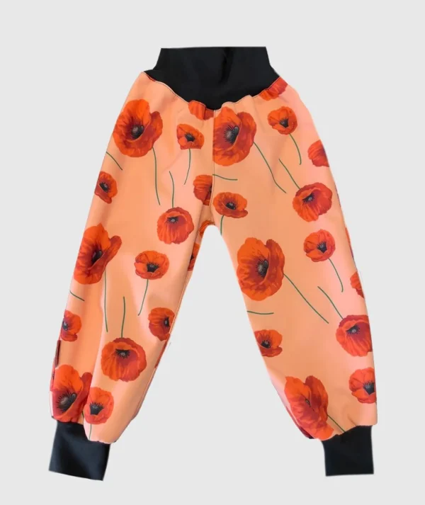 Waterproof Softshell Pants Orange Poppy