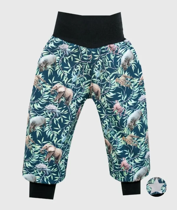 Waterproof Softshell Pants Tropical Animals