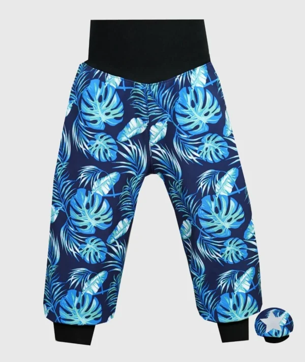 Waterproof Softshell Pants Blue Leaves