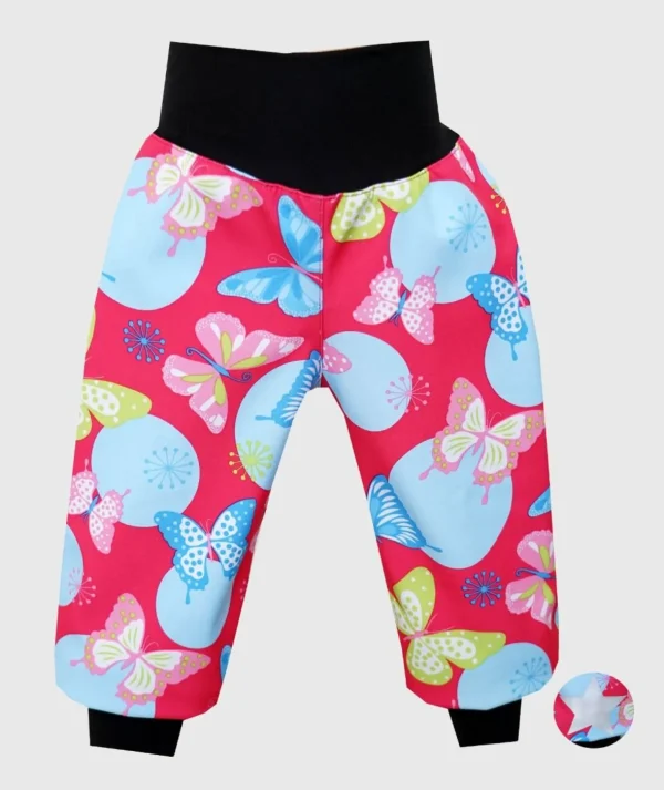 Waterproof Softshell Pants Multicolor Butterflies